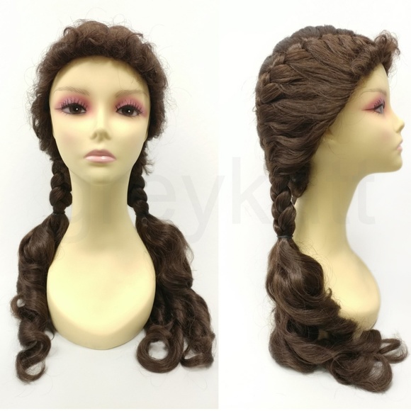 Brown pigtails dorothy wizard of oz wig main image 5